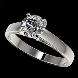 1.29 CTW Certified H-SI/I Quality Diamond Solitaire Engagement Ring 10K White Gold - REF-191N3Y - 36