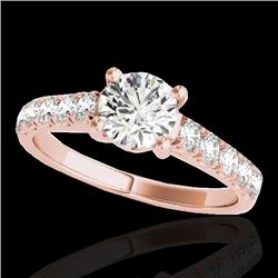 2.1 CTW H-SI/I Certified Diamond Solitaire Ring 10K Rose Gold - REF-402T8M - 35499