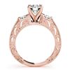 Image 5 : 1.15 CTW Certified VS/SI Diamond Solitaire Antique Ring 18K Rose Gold - REF-224A5X - 27280