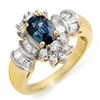 Image 1 : 2.25 CTW Blue Sapphire & Diamond Ring 14K Yellow Gold - REF-71M5H - 10574