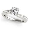 Image 2 : 1.11 CTW Certified VS/SI Diamond Solitaire Ring 18K White Gold - REF-211K8W - 27564