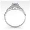 Image 4 : 0.50 CTW VS/SI Princess Diamond Solitaire Engagement Ring Deco 18K White Gold - REF-113T8M - 36024