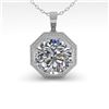 Image 2 : 0.50 CTW VS/SI Diamond Solitaire Necklace 18K White Gold - REF-97Y3K - 35991