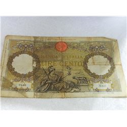 PAPER NOTE - BANCO D'ITALIA LIRE CENTO - 30 LUGIO 1896