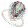 Image 1 : ***** FEATURE ITEM **** RING - 5 1/5 CARAT MYSTIC GEMSTONE & GENUINE DIAMONDS IN 925 STERLING SILVER