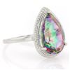 Image 3 : ***** FEATURE ITEM **** RING - 5 1/5 CARAT MYSTIC GEMSTONE & GENUINE DIAMONDS IN 925 STERLING SILVER