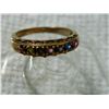 Image 4 : FROM ESTATE - 10K YELLOW GOLD FAMILY RING - 7 GEMS - SZ 10 - 3.5gm