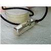 Image 3 : FROM ESTATE - NECKLACE - WISHES, HOPES AND DREAMS - CAPSULE ON ROPE WITH ANGEL - CAPSULE 1.3" LONG .