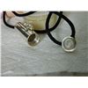 Image 4 : FROM ESTATE - NECKLACE - WISHES, HOPES AND DREAMS - CAPSULE ON ROPE WITH ANGEL - CAPSULE 1.3" LONG .
