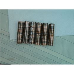 COINS - ROLLS OF ASSORTED PENNIES - 6 TTL