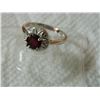 Image 2 : RING - 1 CARAT GARNET & DIAMOND IN 925 STERLING SILVER SETTING - SZ 7 - RETAIL ESTIMATE $450