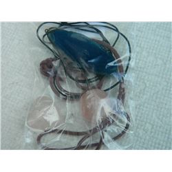 NECKLACE - AGATE SLICE & AGATE BALL - 2 TTL