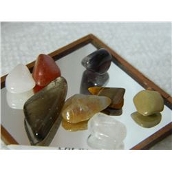 GEMSTONES - ASSORTED FREE FORM POLISHED - ~35CT - 8PC TTL