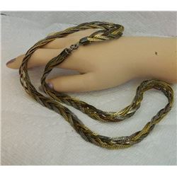NECKLACE - TRI-COLOR - BRAIDED