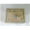 Image 1 : PAPER NOTE - ISSUED IN ITALY - 10 LIRE - 1943