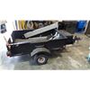 Image 1 : BLACK UTILITY TRAILER WITH RAMP AND TIE DOWNS, NO ISSUES, COMPLETE WITH REGISTRATION