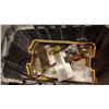Image 2 : BLACK AND YELLOW TWO WHEEL TOOLBOX WITH CONTENTS AND RIGID SHOP VAC