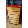 Image 2 : 6 DRAWER METAL AND WOOD ORGANIZER