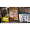 Image 1 : TOTE AND 2 BOXES OF NEW HAIR TIES, COMBS, AND MIRRORS