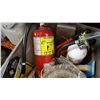 Image 2 : BOX OF TOOLS FIRE EXTINGUISHER COLEMAN COOLER AND CAMP CHAIR