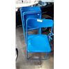 Image 2 : FOUR BLUE FOLDING CHAIRS