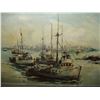 Image 2 : OIL ON BOARD SHIP PAINTING