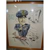 Image 2 : WATER COLOR AND INK ON PAPER "CARICUTURE OF A WINNIPED POLICE OFFICER ON A TRAIN 960"