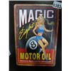 Image 1 : NEW 6 X 12 INCH MAGIC EIGHT MOTOR OIL TIN SIGN