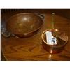 Image 1 : BRASS BOWL AND LIDDED POT