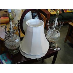 2 GLASS TABLE LAMPS