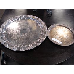 2 SILVER PLATE TRAYS