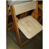 Image 2 : 2 WOOD AND FABRIC FOLDING CHAIRS