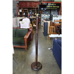 CARVED WOOD FLOOR LAMP