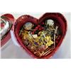 Image 2 : HEART BOX OF RELIGIOUS ITEMS AND BOX OF BANGLES AND PENDANT