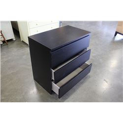 BLACK 3 DRAWER DRESSER