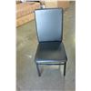 Image 3 : NEW MARBLE LOOK METAL BASE DINING TABLE AND 4 LEATHER CHAIRS, RETAIL $799