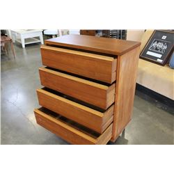 FOUR DRAWER WOOD DRESSER