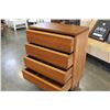 Image 1 : FOUR DRAWER WOOD DRESSER