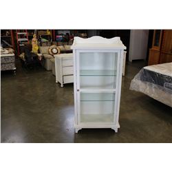 WHITE GLASS DISPLAY CABINET