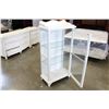 Image 3 : WHITE GLASS DISPLAY CABINET