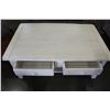 Image 2 : WHITE 2 DRAWER COFFEE TABLE