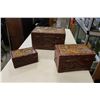 Image 3 : 3 CARVED EASTERN BOXES