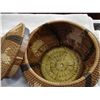 Image 2 : WEST COAST NATIVE LIDDED BASKET AND ELEPHANT AND FIGURES