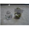 Image 1 : TWO GLASS VINTAGE PAPER WEIGHTS SIGNED WATERFORD AND LOAFING GLASS