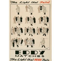 Alexander, Norman, EDDY MATCHES, an original mockup for Eddy Matches, "The light that never fai...