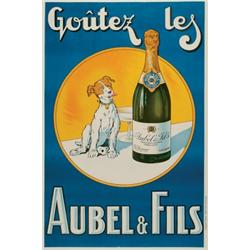 Aubel & Fils, GOUTEZ LES AUBEL & FILS, a colour lithograph poster by Affiches Gaillard in Paris...