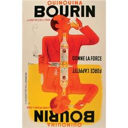 Bellenger, J.P. (1903-1985), QUINQUINA BOURIN, original vintage poster. Printed by Et de la Vas...