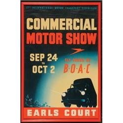 Commercial Motor Show, 17TH INTERNATIONAL MOTOR TRANSPORT EXHIBITION, a colour lithograph poste...