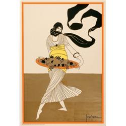 Lepape, George (1887-1971), DESSERT SONG, a colour lithograph poster by Art Deco illustrator Le...