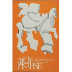 Town, Harold, THE TOY HORSE, a signed and numbered 151/325 lithograph poster by Harold Town. Fo...